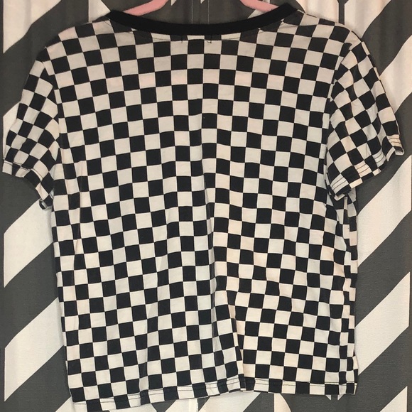Black and White Checkerboard T-Shirt - Picture 2 of 2
